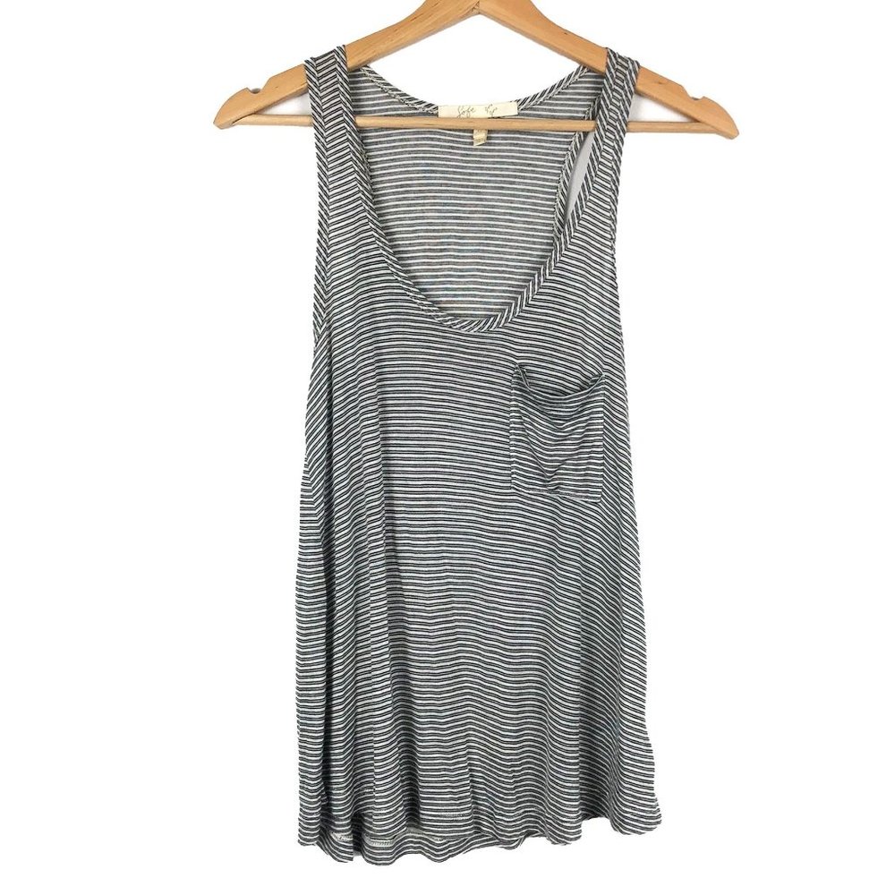 Soft Joie Striped Lightweight Slub Slouchy Stretchy Tank Top XS